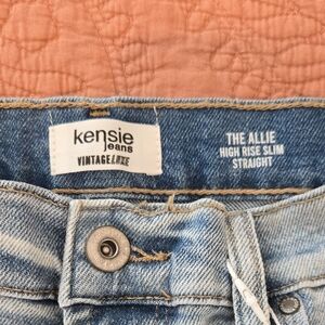 Kensie High Rise Slim Straight Jeans - Blue